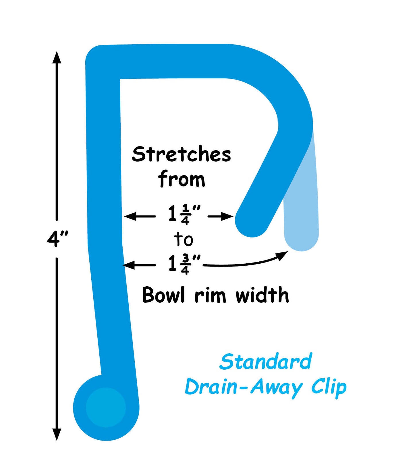 Drain-Away Toilet Clip for Peritoneal Dialysis