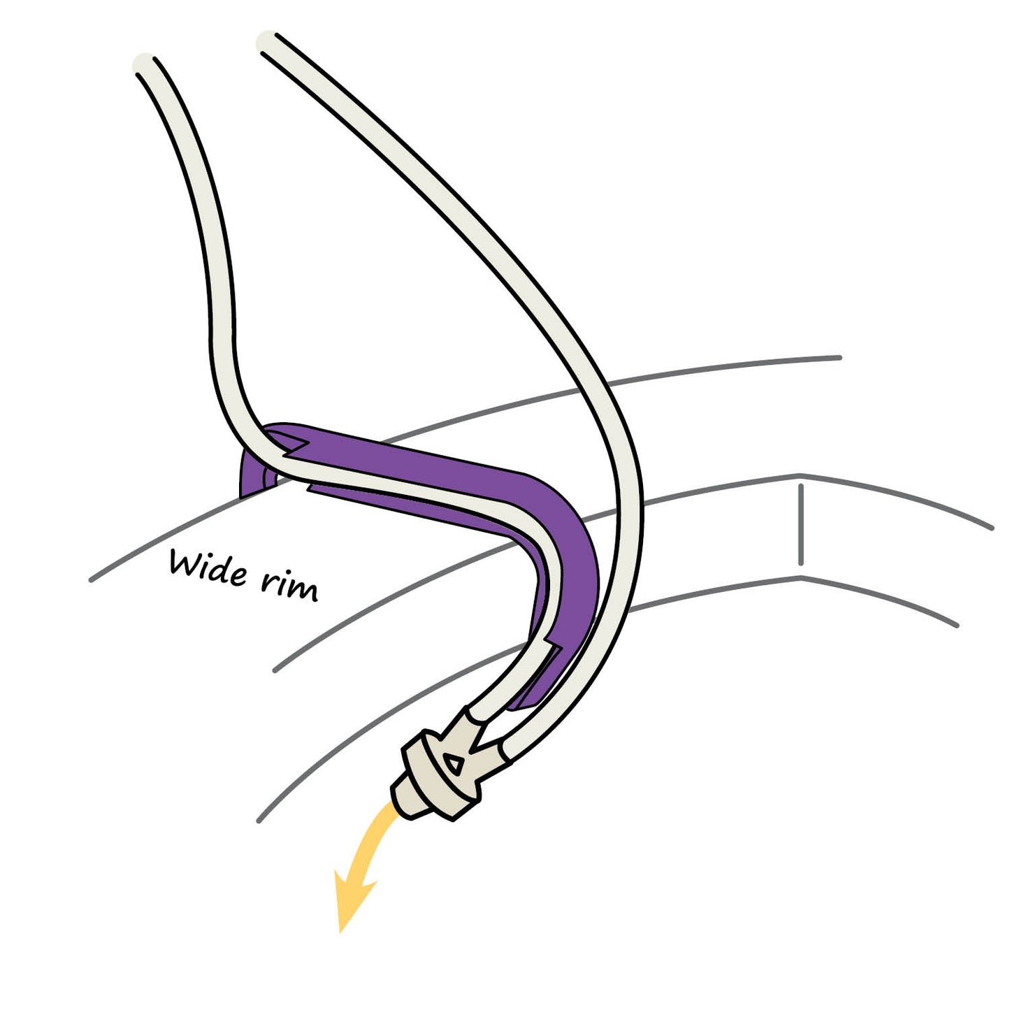 Drain-Away Toilet Clip for Peritoneal Dialysis